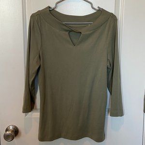NWT CHICOS Pima Twist Neck Top